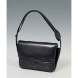 HERMÈS Diana model bag.Navy blue box leather.Hèrmes signature bag made of navy blue leather box,