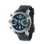 GRAHAM SWORDFISH CHRONO watch for men. In steel. Automatic movement. Blue dial with Arabic numerals.