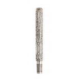 AURORA "CELLINI" FOUNTAIN PEN.Silver barrel.Limited edition. Exemplary 0638/1919.Nib 18kts white