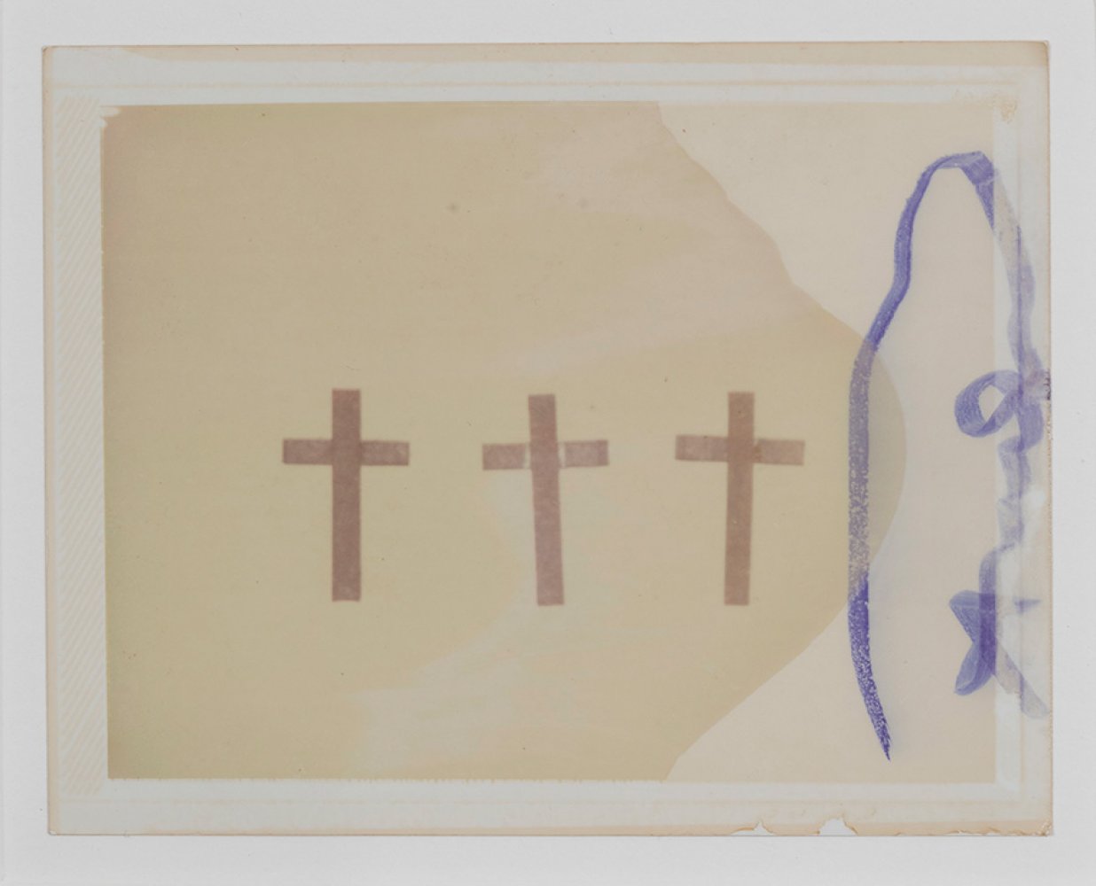 ANDY WARHOL (Pittsburgh, USA,1928-New York, USA,1987)."Crosses, 1981.Polaroid photograph. Unique