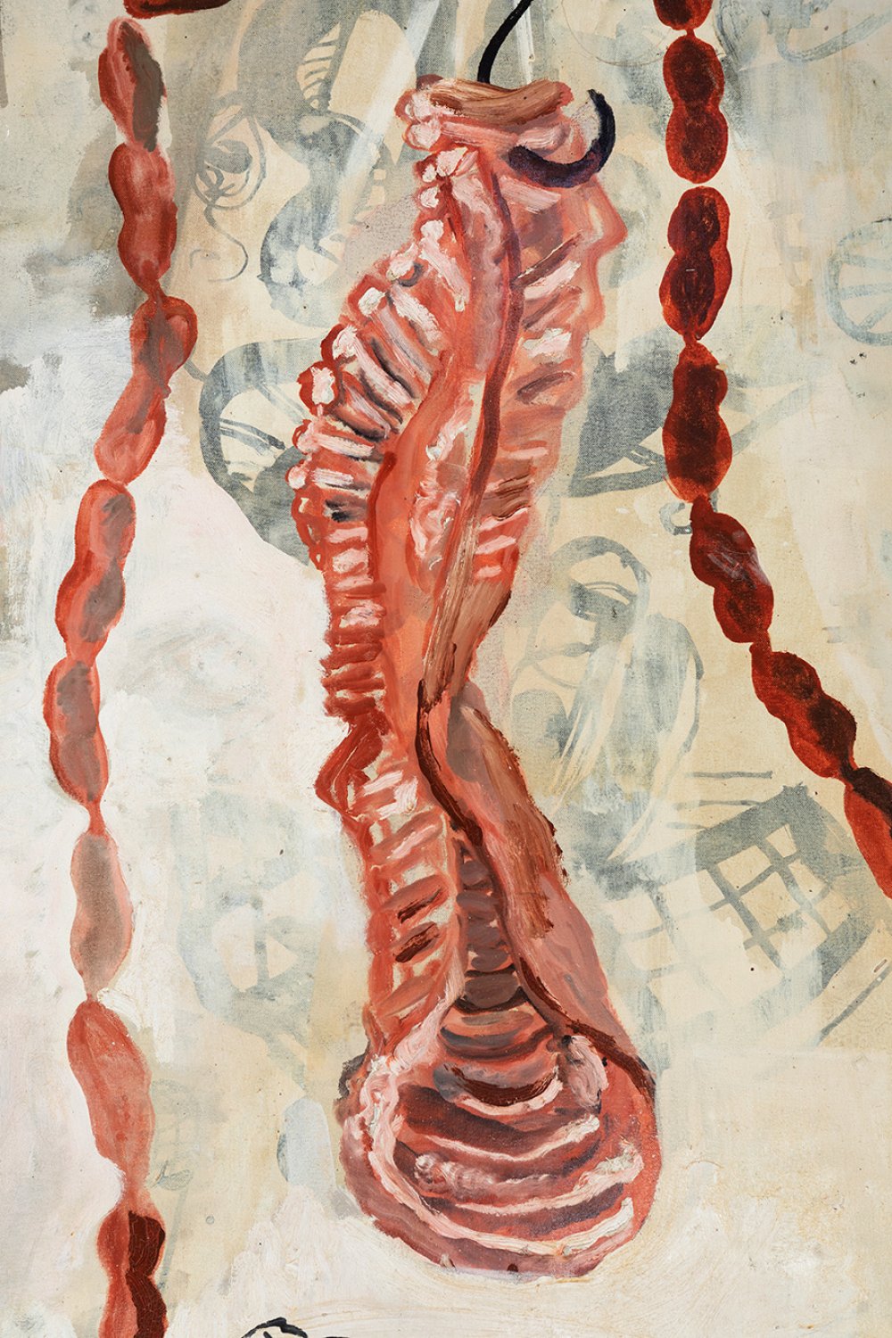 SANTI MOIX (Barcelona, 1960)."Lamb ribs", 1988.Oil on canvas.Signed on the back.Size: 168 x 94 cm. - Image 5 of 6