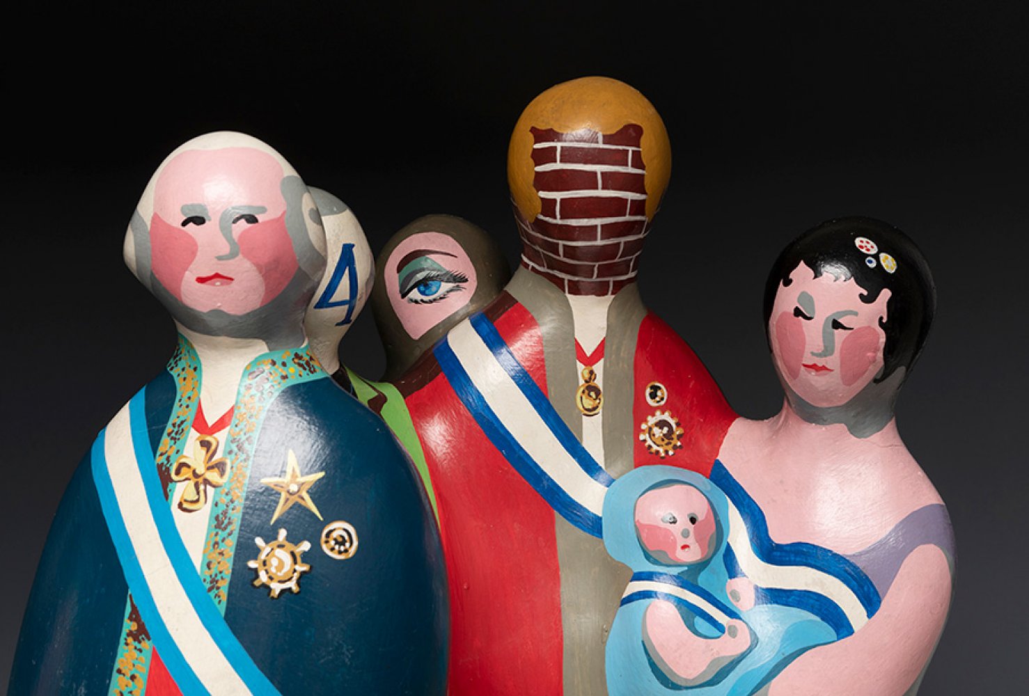 CRONICA TEAM (Valencia, 1964 - 1981)."The Family of Charles IV", 1967-69.Painting on papier-mâché, - Image 2 of 6