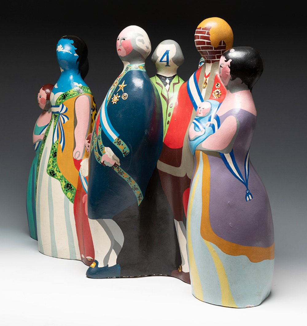 CRONICA TEAM (Valencia, 1964 - 1981)."The Family of Charles IV", 1967-69.Painting on papier-mâché, - Image 5 of 6
