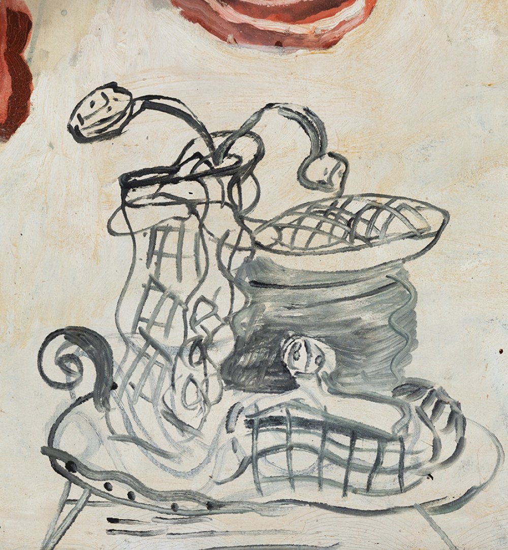 SANTI MOIX (Barcelona, 1960)."Lamb ribs", 1988.Oil on canvas.Signed on the back.Size: 168 x 94 cm. - Image 4 of 6