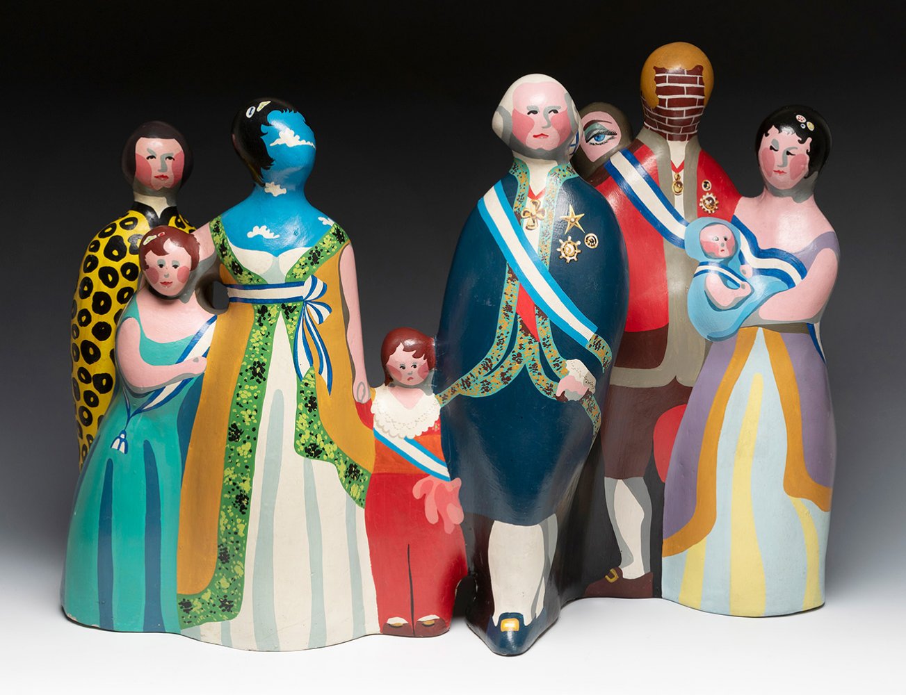 CRONICA TEAM (Valencia, 1964 - 1981)."The Family of Charles IV", 1967-69.Painting on papier-mâché,