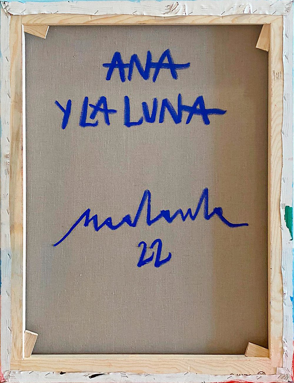 ALBERT MADAULA (Barcelona, 1986)."Ana and the moon", 2022.Acrylic on canvas.Signed, dated and titled - Image 3 of 7