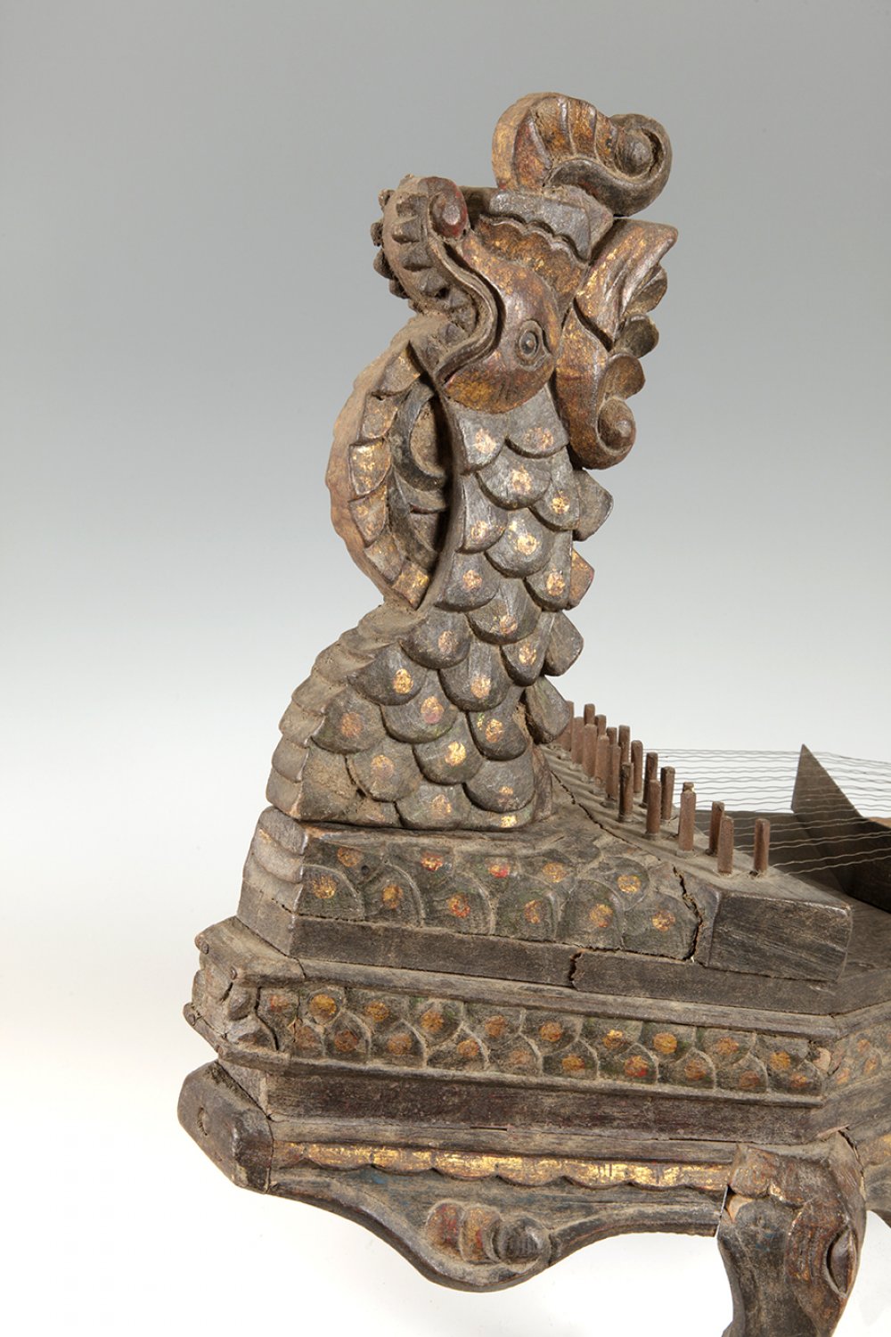 Celempung from Java, Indonesia, first half of the 20th century.Carved wood, later polychromed. - Image 5 of 5