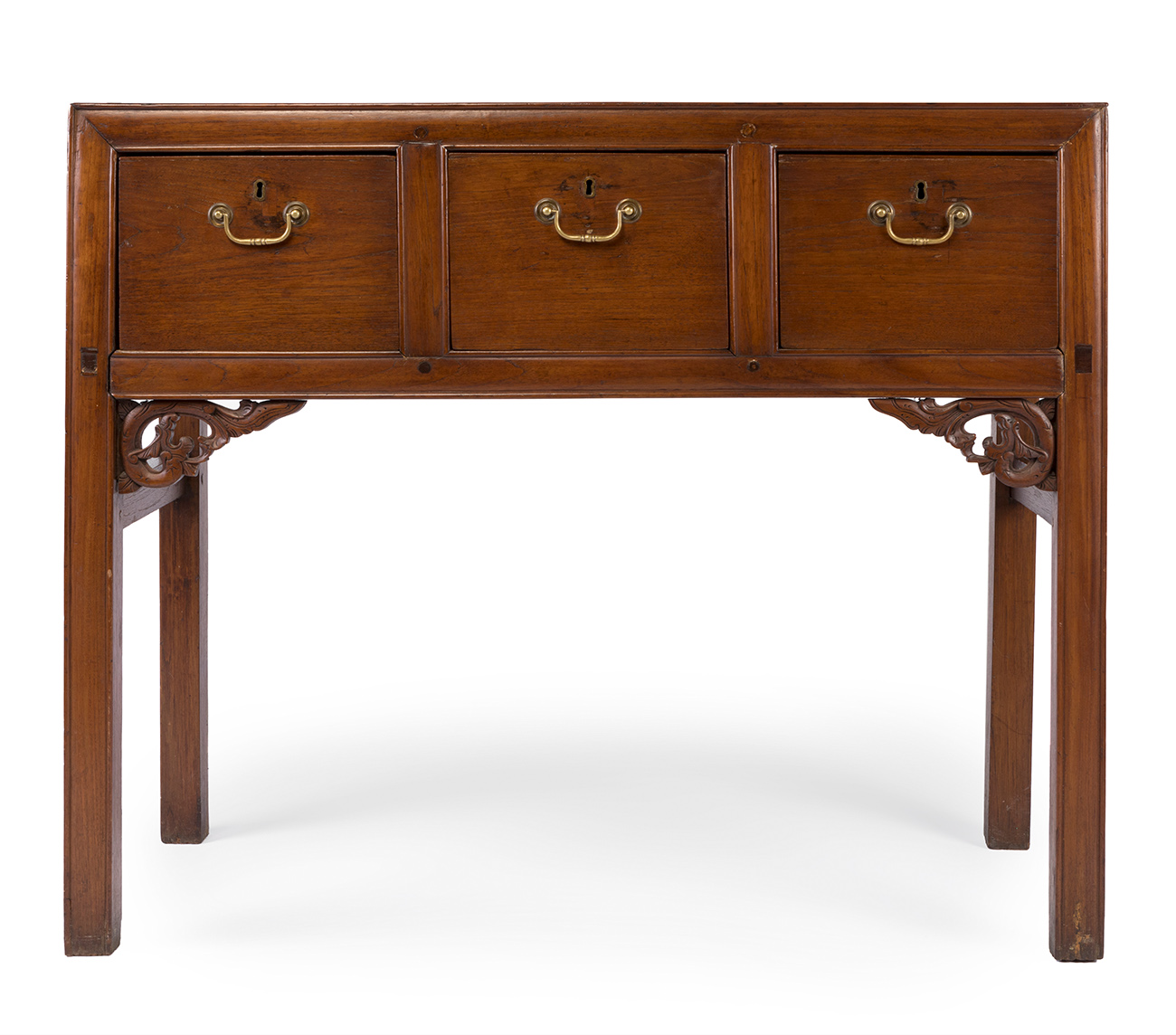 Sideboard. China, Qing Dynasty, 19th century.Rosewood.Bronze handles and keyholes.It has a key.It - Image 6 of 7