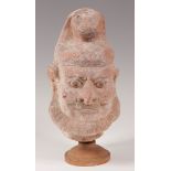Persian merchant's head; China, Tang dynasty, 618-907.Terracotta.Size: 30 x 16 x 20 cmRound
