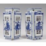 Pair of vases; Fujian, China, Qing dynasty, late 19th, early 20th century.Enamelled porcelain.With