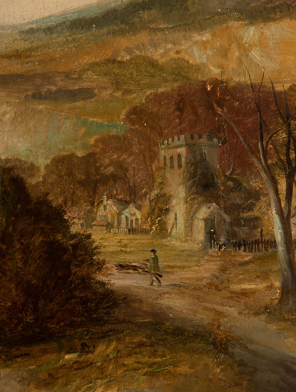 Dutch school, late 18th century, early 19th century."Landscape.Oil on canvas.Re-drawn in the 19th - Image 4 of 7