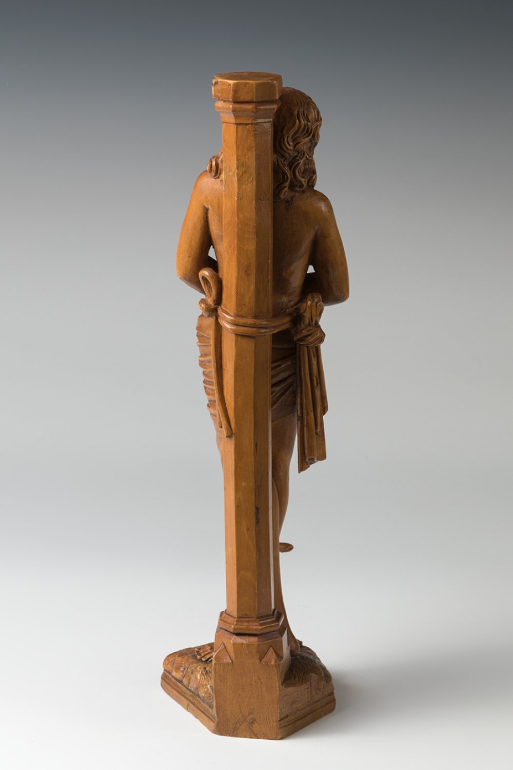 Gothic work; German school; 15th century."Saint Sebastian".Carved boxwood.Presents restorations. - Image 7 of 7