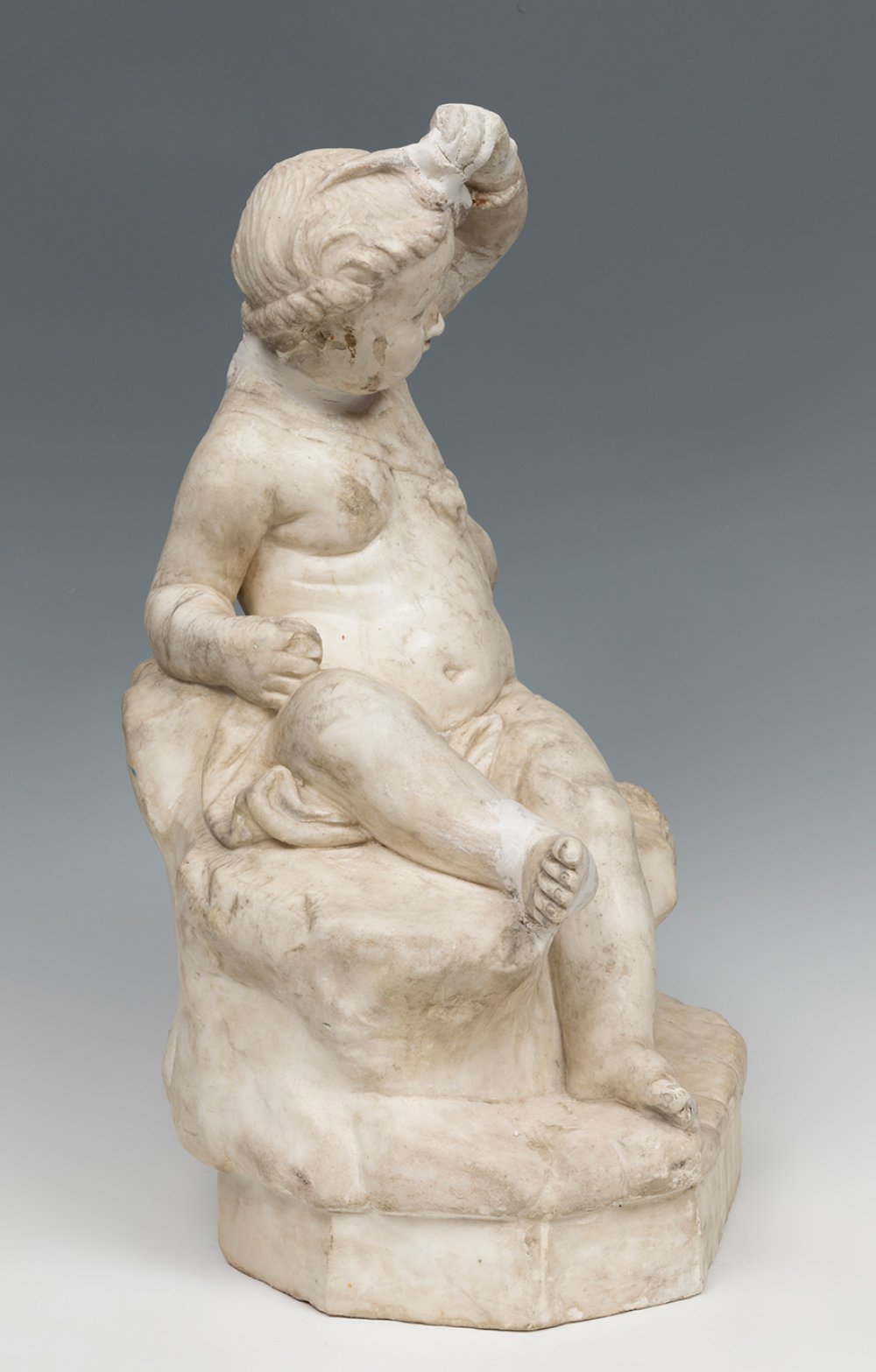 Italian school of the 18th century."Allegory of summer".Carved marble.It presents restorations and - Image 6 of 7