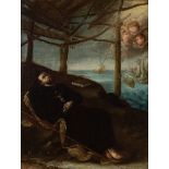 Aragonese school; second half of the 18th century."The Death of Saint Francis Xavier".Oil on canvas.