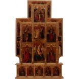 Valencian school. Group by Maestro de Perea, late 15th century.Altarpiece of the Virgin of the