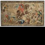 Tapestry; Brussels, 18th century."Battle in Ancient Rome".Wool.Size: 272 x 465 cm.A scene of
