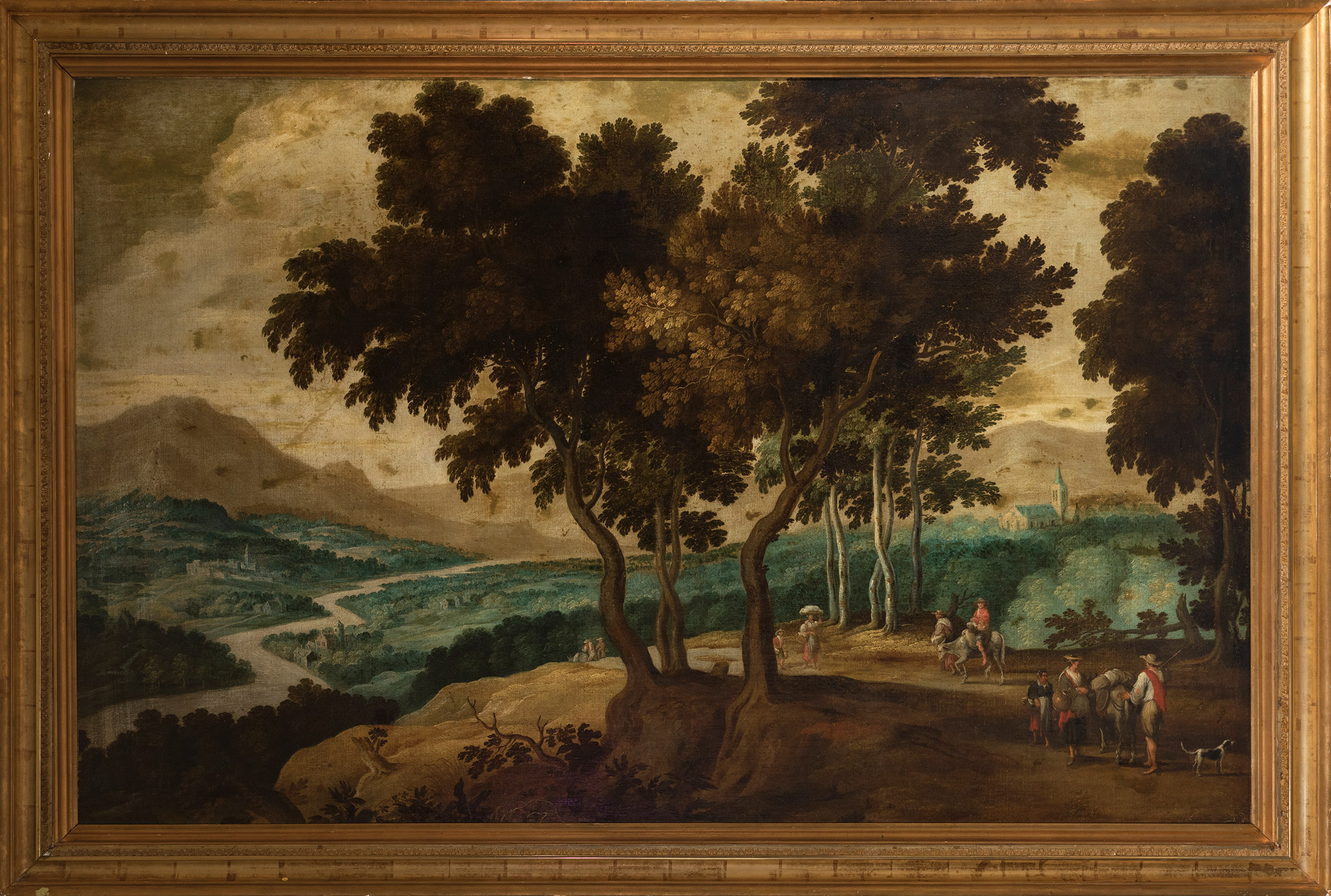 Flemish school; mid-17th century."Landscapes".Oil on canvas.The two paintings are re-drawn.They - Image 7 of 7