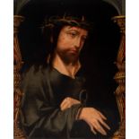 Flemish school, ca. 1520."Ecce Homo.Oil on panel.Mesurements: 38 x 29 cm; 58'5 x 51 cm (frame)The