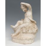 Italian school of the 18th century."Allegory of summer".Carved marble.It presents restorations and