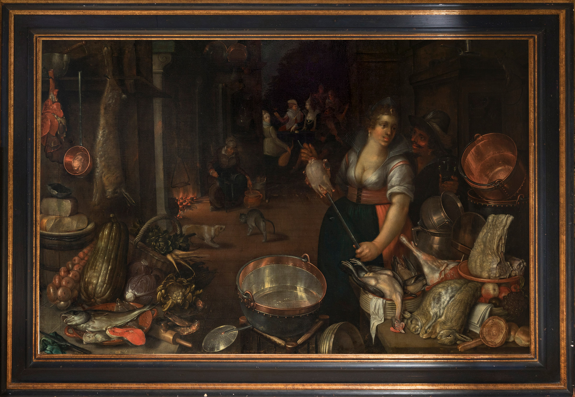 CORNELIS JACOBSZ DELFF (1570-1643)."Still life of a pantry.Oil on canvas. Re-coloured.It has - Image 4 of 7