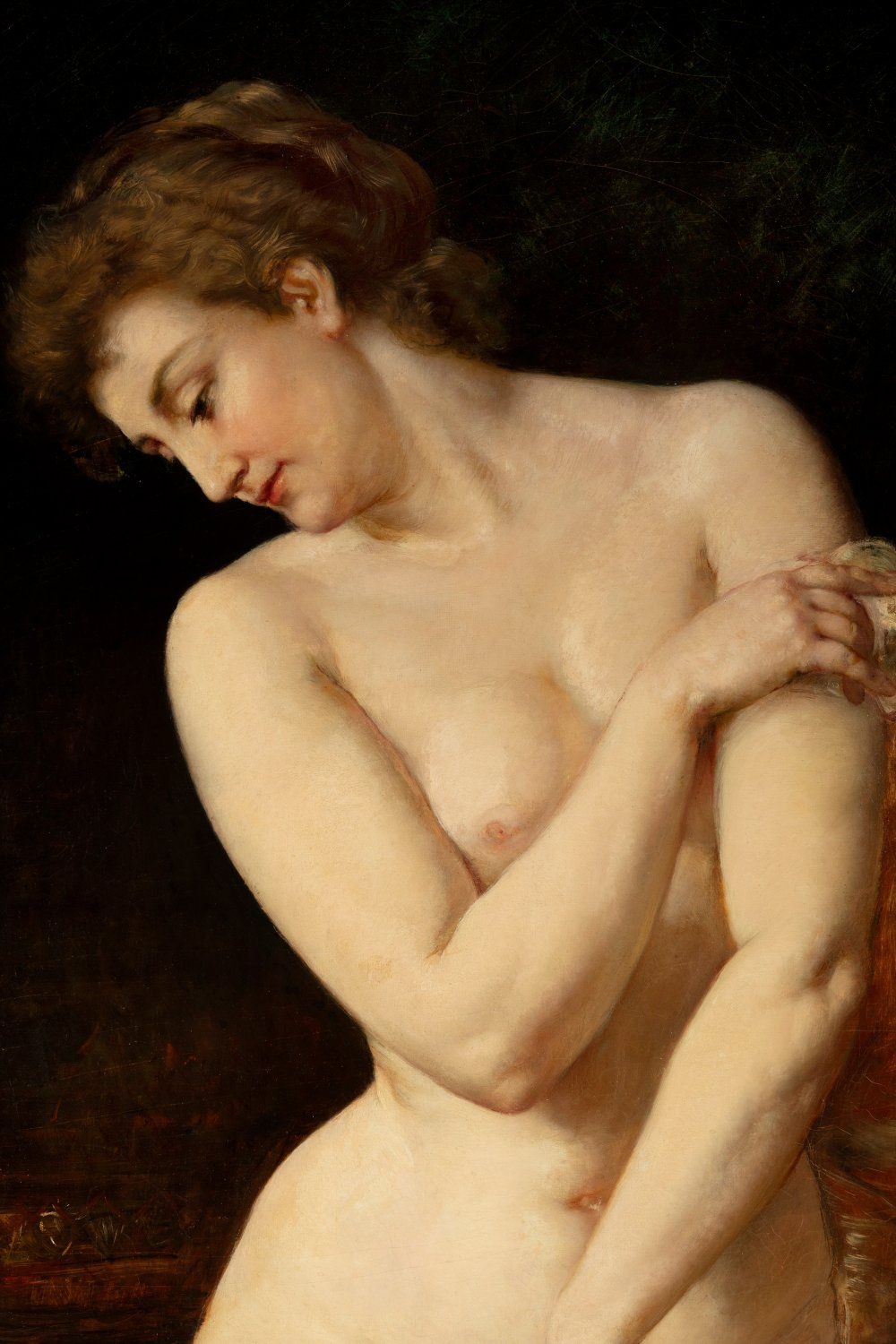 RAMÓN MARTÍ ALSINA (Barcelona, 1826 - 1894)."Female nude".Oil on canvas. Relined.Signed in the lower - Image 4 of 6