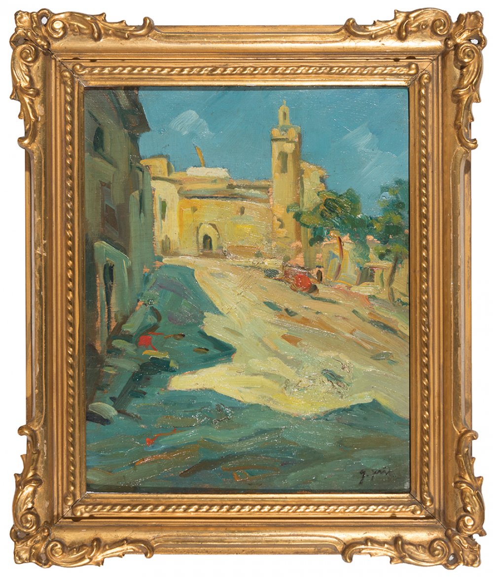 JOAQUIM MIR TRINXET (Barcelona, 1873 - 1940)."Village View".Oil on panel.Signed in the lower right - Image 5 of 5