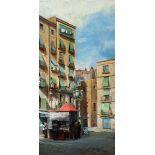 RAMÓN CAPMANY MONTANER (Canet de Mar, 1899 - Barcelona, 1992)."Plaça de Sant Agustí Vell,
