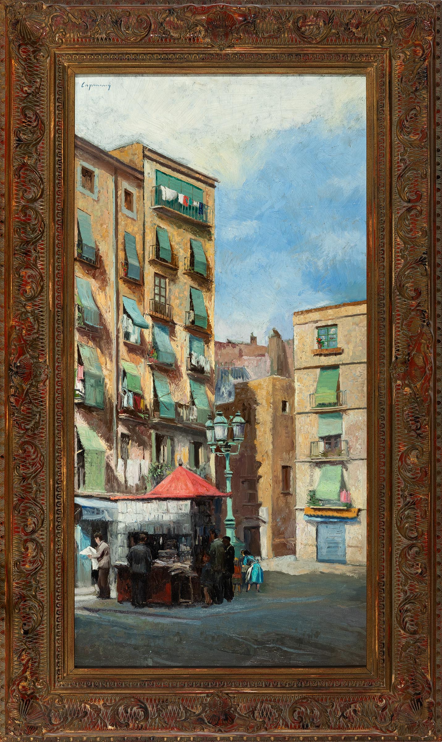 RAMÓN CAPMANY MONTANER (Canet de Mar, 1899 - Barcelona, 1992)."Plaça de Sant Agustí Vell, - Image 6 of 6