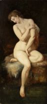 RAMÓN MARTÍ ALSINA (Barcelona, 1826 - 1894)."Female nude".Oil on canvas. Relined.Signed in the lower