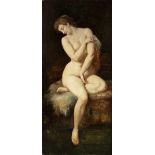 RAMÓN MARTÍ ALSINA (Barcelona, 1826 - 1894)."Female nude".Oil on canvas. Relined.Signed in the lower