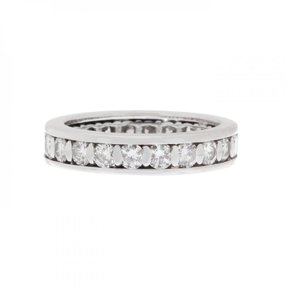 Ring in 18k white gold. With brilliant-cut diamonds, total weight ca.2.00 cts. Measurements: 17 - Image 3 of 3