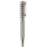 MONTBLANC FOUNTAIN PEN "GAIUS CILNIUS MAECENAS".White and silver lacquered resin barrel.Rhodium-