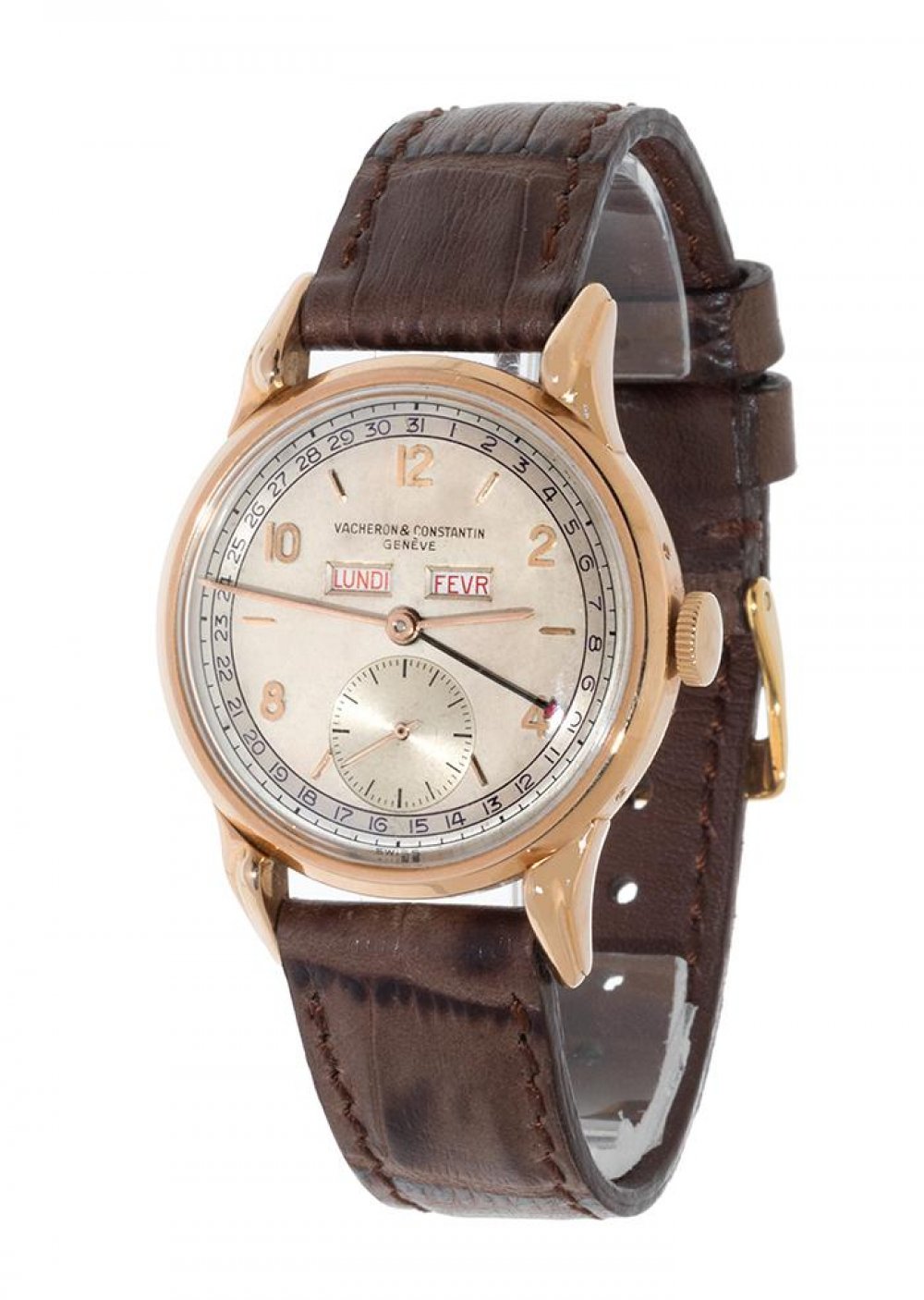 VACHERON CONSTANTIN Triple Calendar watch, ref. 4240, 1950s, for men/Unisex. Case in 18kt pink gold.