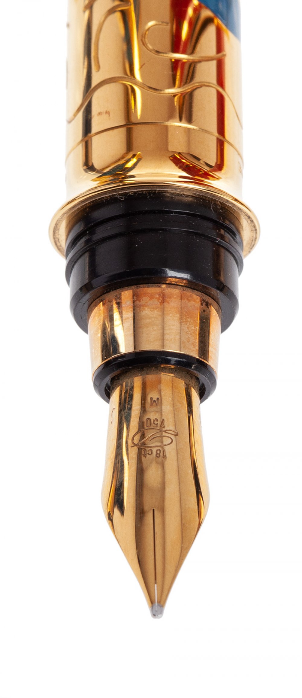 DUPONT "LES ELEMENTS" FOUNTAIN PENS. LIMITED EDITION.Barrel in 18 Kts gold plated stainless steel - Image 3 of 4