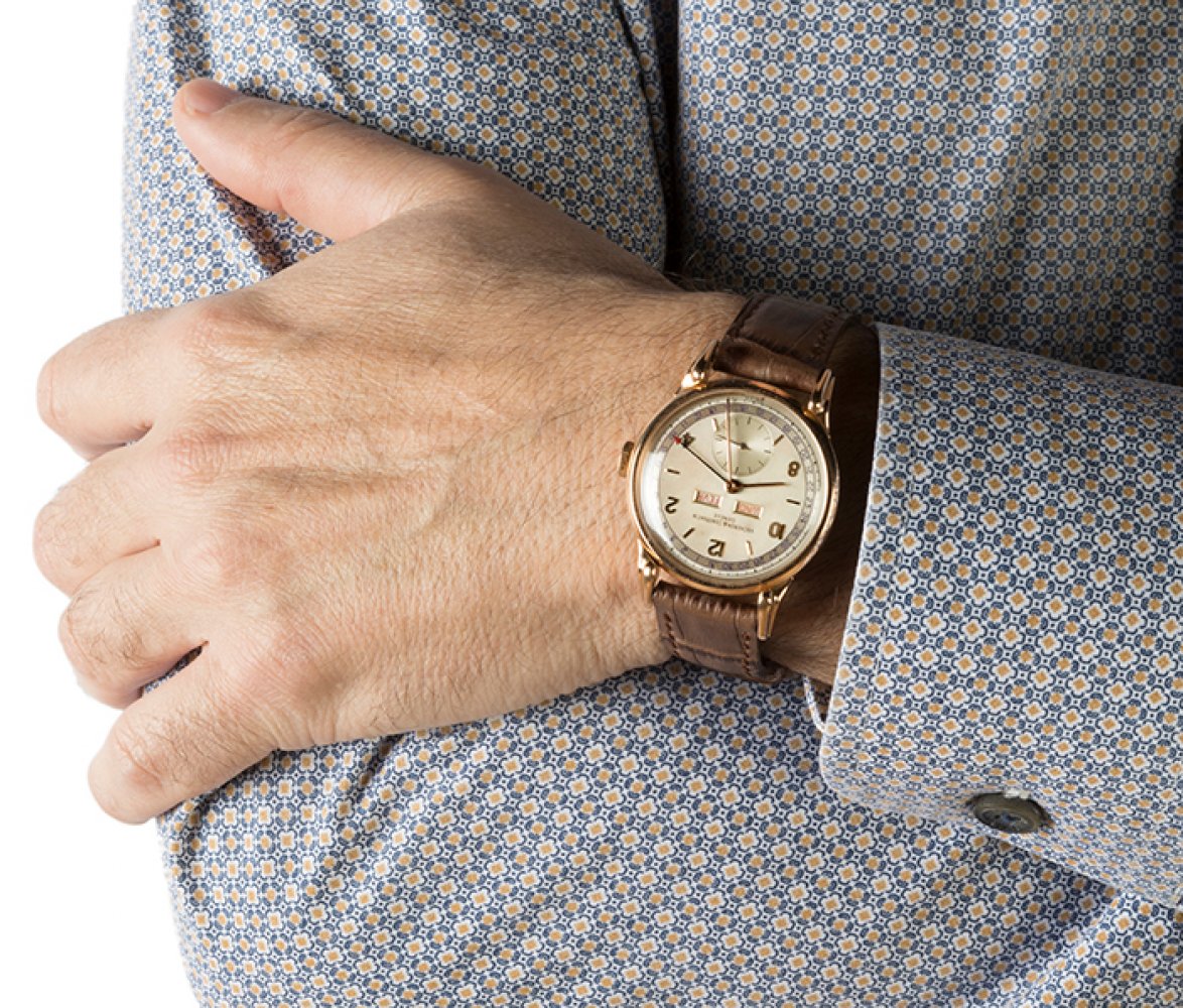 VACHERON CONSTANTIN Triple Calendar watch, ref. 4240, 1950s, for men/Unisex. Case in 18kt pink gold. - Image 5 of 5