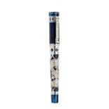MONTEGRAPPA FOUNTAIN PEN.Resin and sterling silver barrel.Sterling silver nib, M-point.Limited