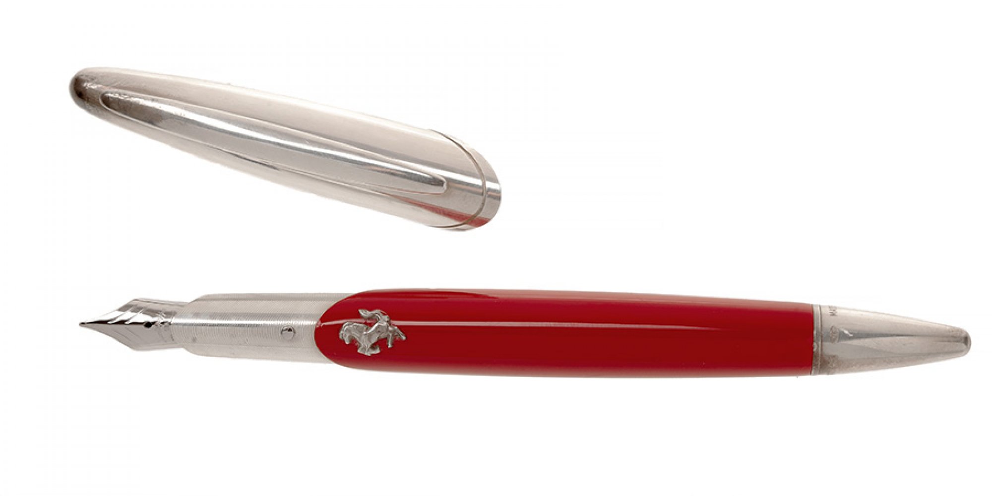 MONTEGRAPPA FOR "FERRARI" FOUNTAIN PEN.Resin barrel in glossy red.Limited edition 0182/1350.Nib F , - Image 2 of 4