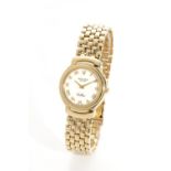 ROLEX Cellini ladies' watch, no. S102360.In 18kt yellow gold. Circular white dial with Roman