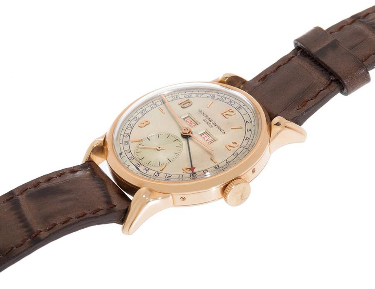 VACHERON CONSTANTIN Triple Calendar watch, ref. 4240, 1950s, for men/Unisex. Case in 18kt pink gold. - Image 3 of 5
