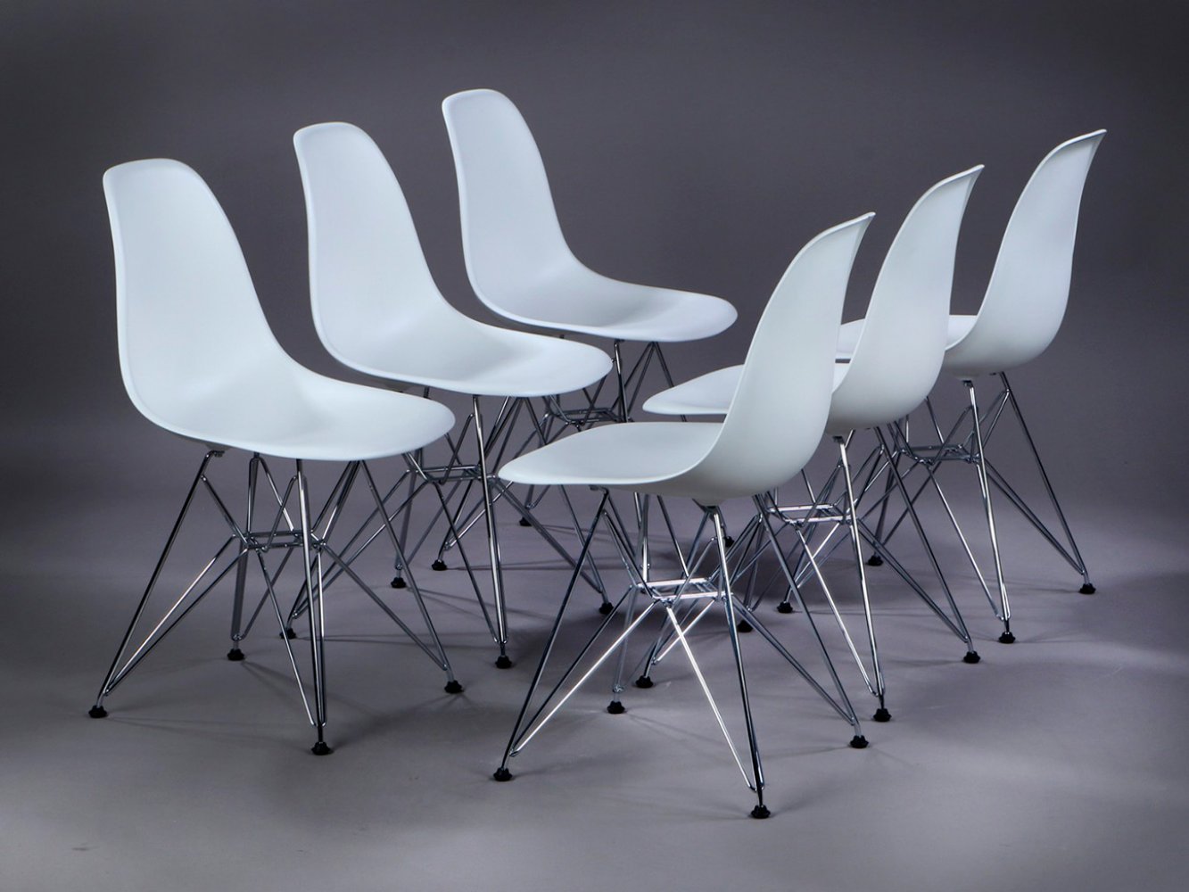 CHARLES EAMES (USA, 1907 - 1978) & RAY EAMES (USA, 1912 - 1988) for VITRA.Set of six shell chairs,