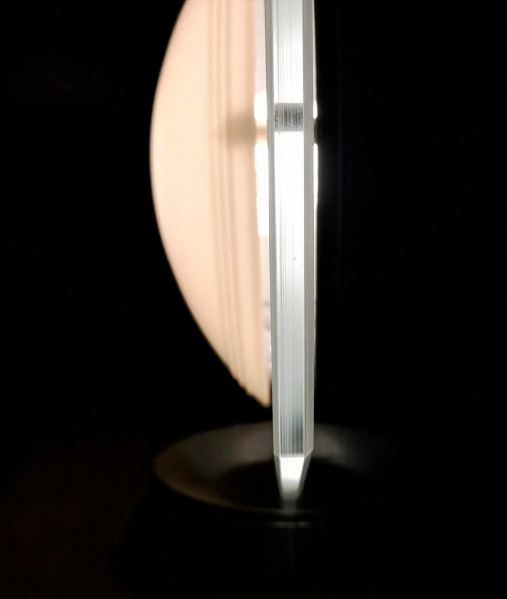 GIUSEPPE RAMELLA, (Italy, 20th c.).Tikal 1555" lamp, 1980s.Producer Arteluce.Glass and aluminium.The - Image 3 of 4