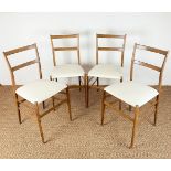 GIO PONTI, (1891 - 1979, Milan).Set of 4 "Superleggera" chairs, late 1960s.Wood.Measurements: 41 x