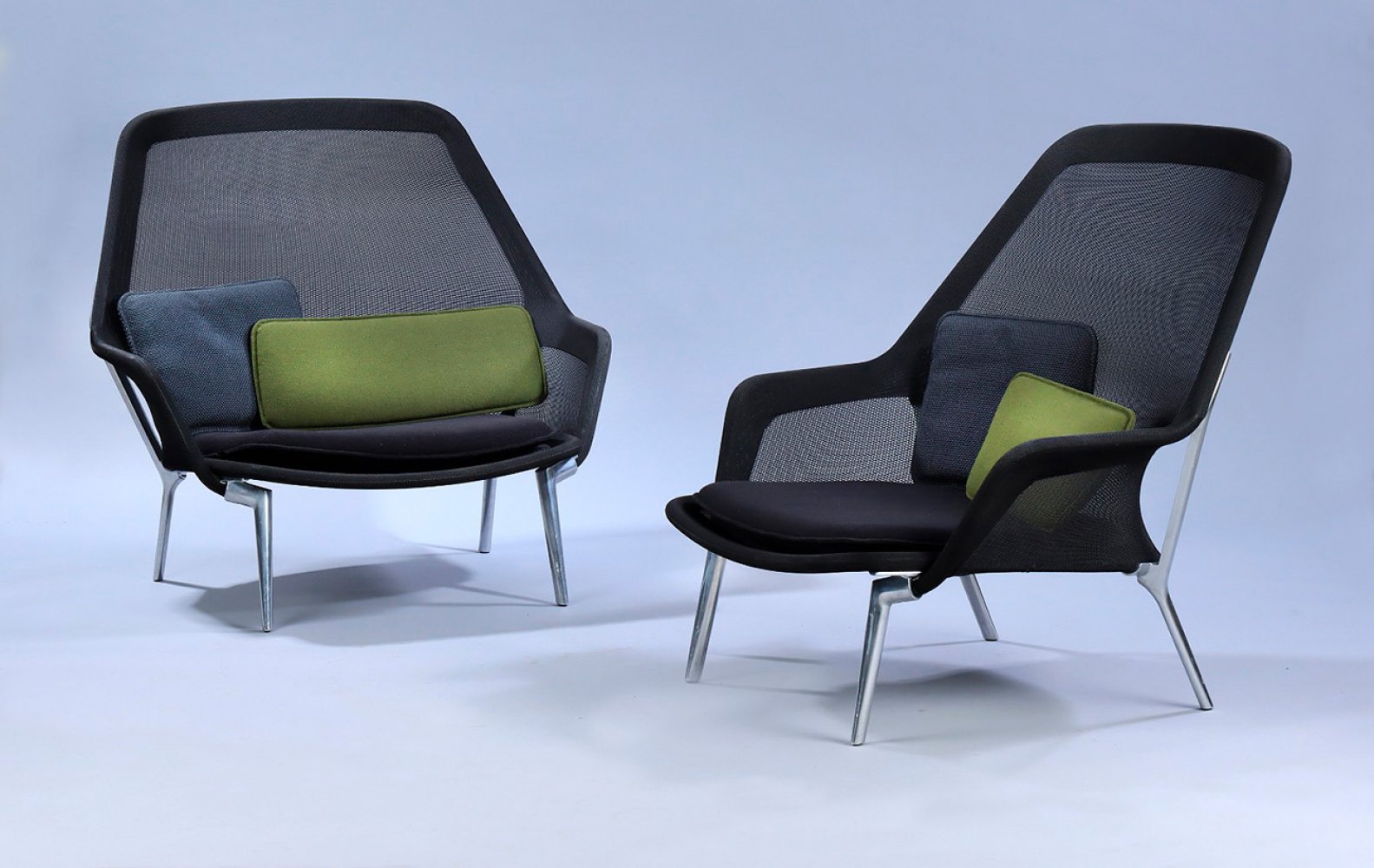 RONAN BOUROULLEC (France, 1971) & ERWAN (France, 1976) for VITRA.Pair of "Slow" chairs.Varnished