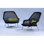 RONAN BOUROULLEC (France, 1971) & ERWAN (France, 1976) for VITRA.Pair of "Slow" chairs.Varnished