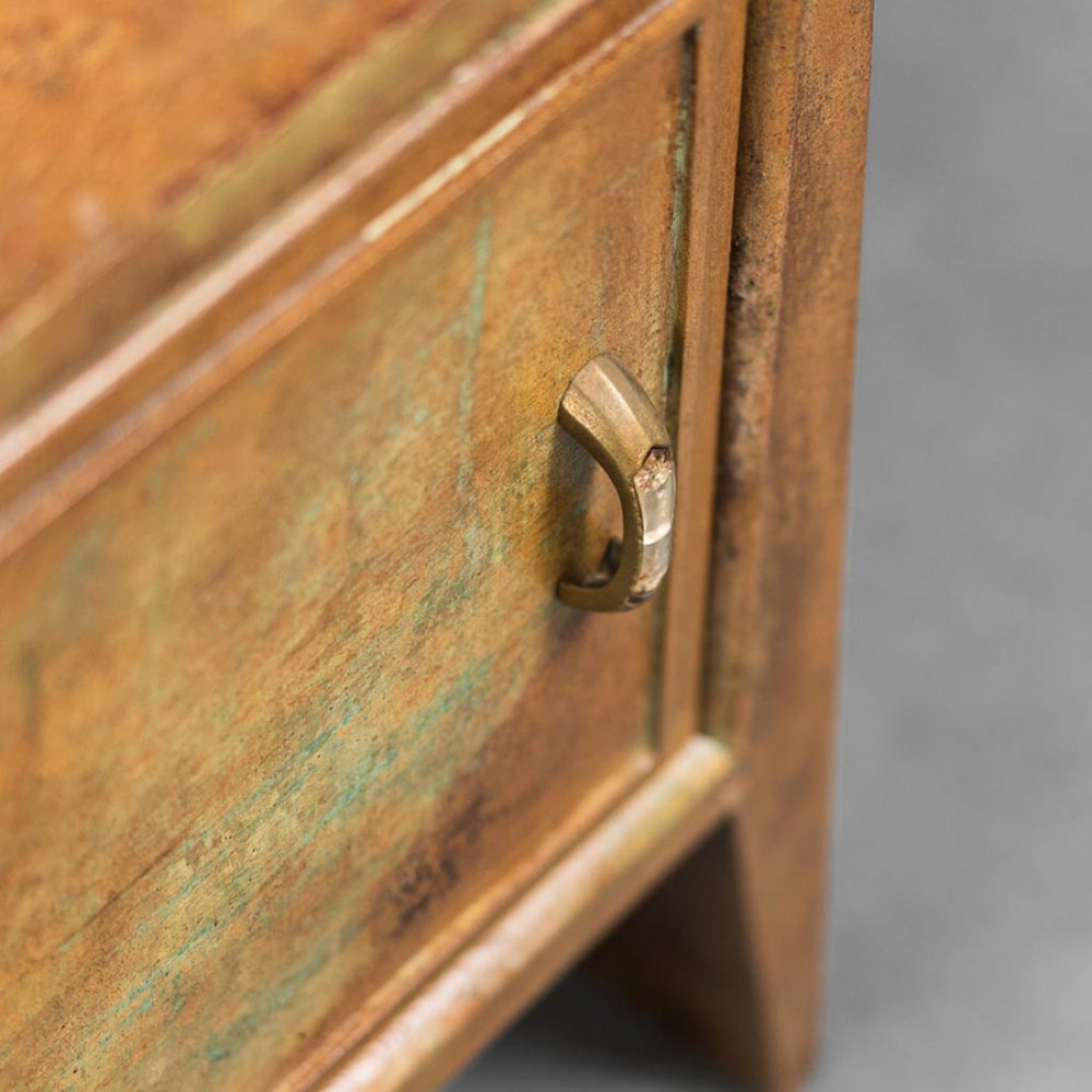 Pair of coffee tables, Italian manufacture, 1950s.Wooden structure.Restored with signs of ageing.The - Image 6 of 7