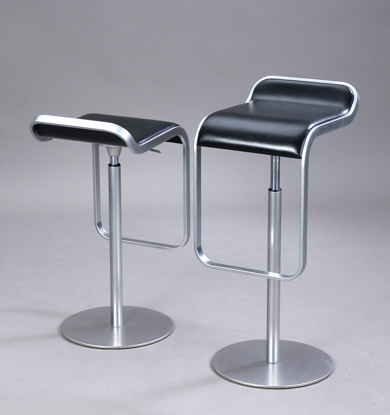 SHIN (Japan, 1965) and TOMOKO AZUMI (Hiroshima, Japan, 1966).Pair of bar stools model LEM.Satin