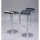 SHIN (Japan, 1965) and TOMOKO AZUMI (Hiroshima, Japan, 1966).Pair of bar stools model LEM.Satin