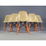 CHARLES EAMES (USA, 1907 - 1978) for VITRA/HERMAN MILLER.Set of six "DSW" chairs, design 1948.