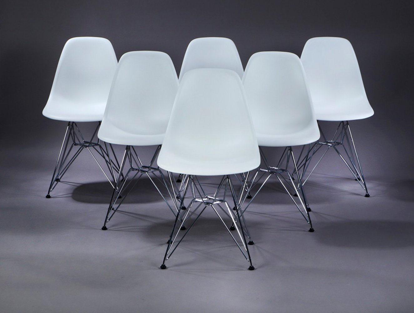 CHARLES EAMES (USA, 1907 - 1978) & RAY EAMES (USA, 1912 - 1988) for VITRA.Set of six shell chairs, - Image 6 of 6