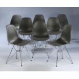 CHARLES EAMES (USA, 1907 - 1978) & RAY EAMES (USA, 1912 - 1988) for VITRA.Set of eight chairs